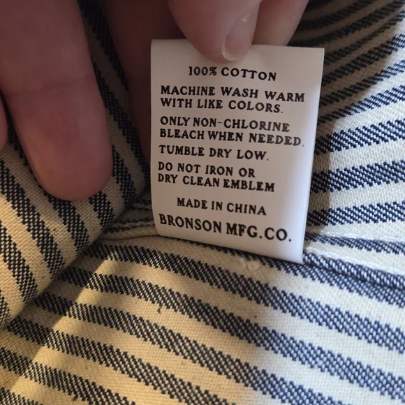 Rugged Bronson Hickory Stripe Railroad Vintage NWT Men Denim Chore Coat sz 42 - Picture 9 of 10